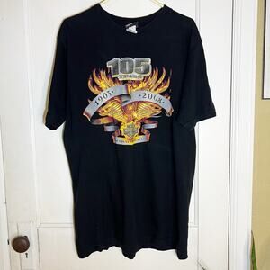 Harley Davidson 105 year’s celebration Short Sleeve Crew Neck T-Shirt Size Large